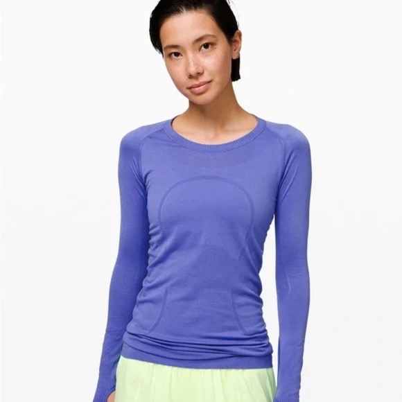 Lululemon Swiftly Tech Long-Sleeve Shirt 2.0 in Purple - Size 4 - Picture 1 of 3